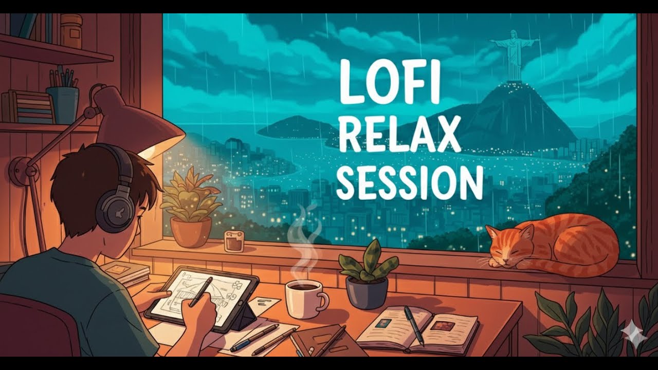 LOFI RELAX SESSION 🎧 - Noite Tranquila no Rio de Janeiro | M&uacute;sica para Estudar & Focar