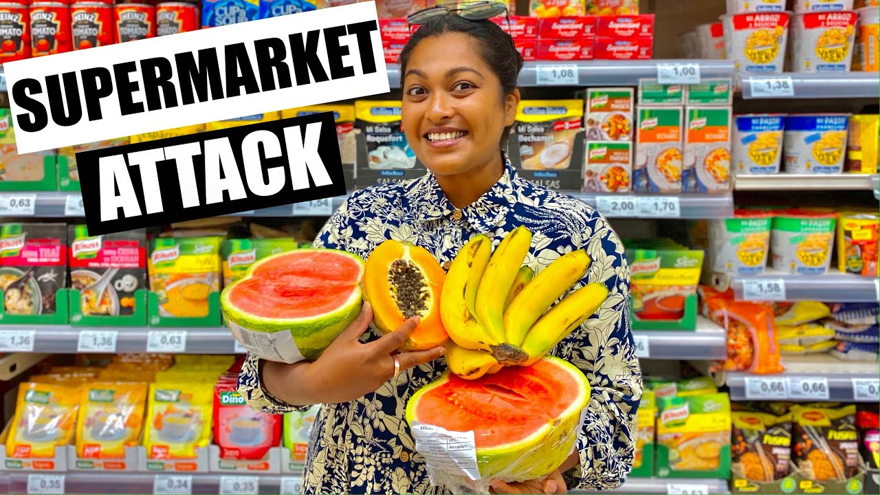 ගමකට බඩු ගත්තා | SUPERMARKET TOUR IN SPAIN 🇪🇸 | TENERIFE | BINARIO12