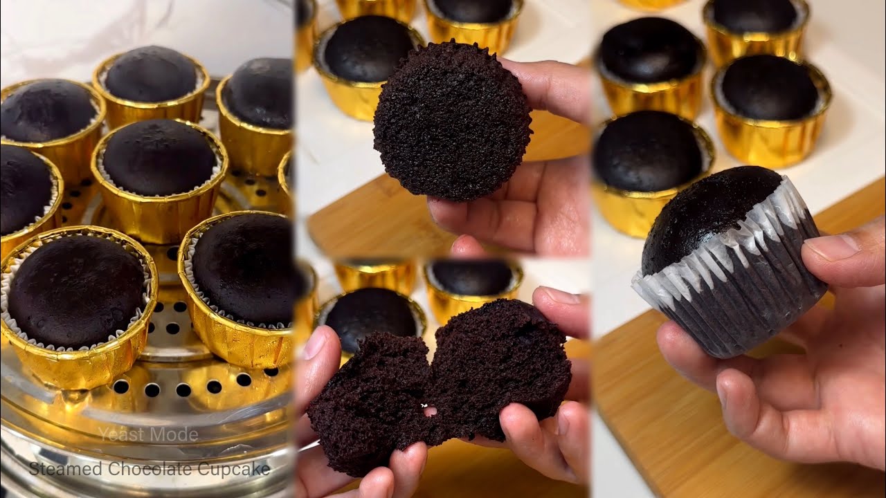 STEAMED CHOCOLATE CUPCAKE | No Bake, No Oven Recipe