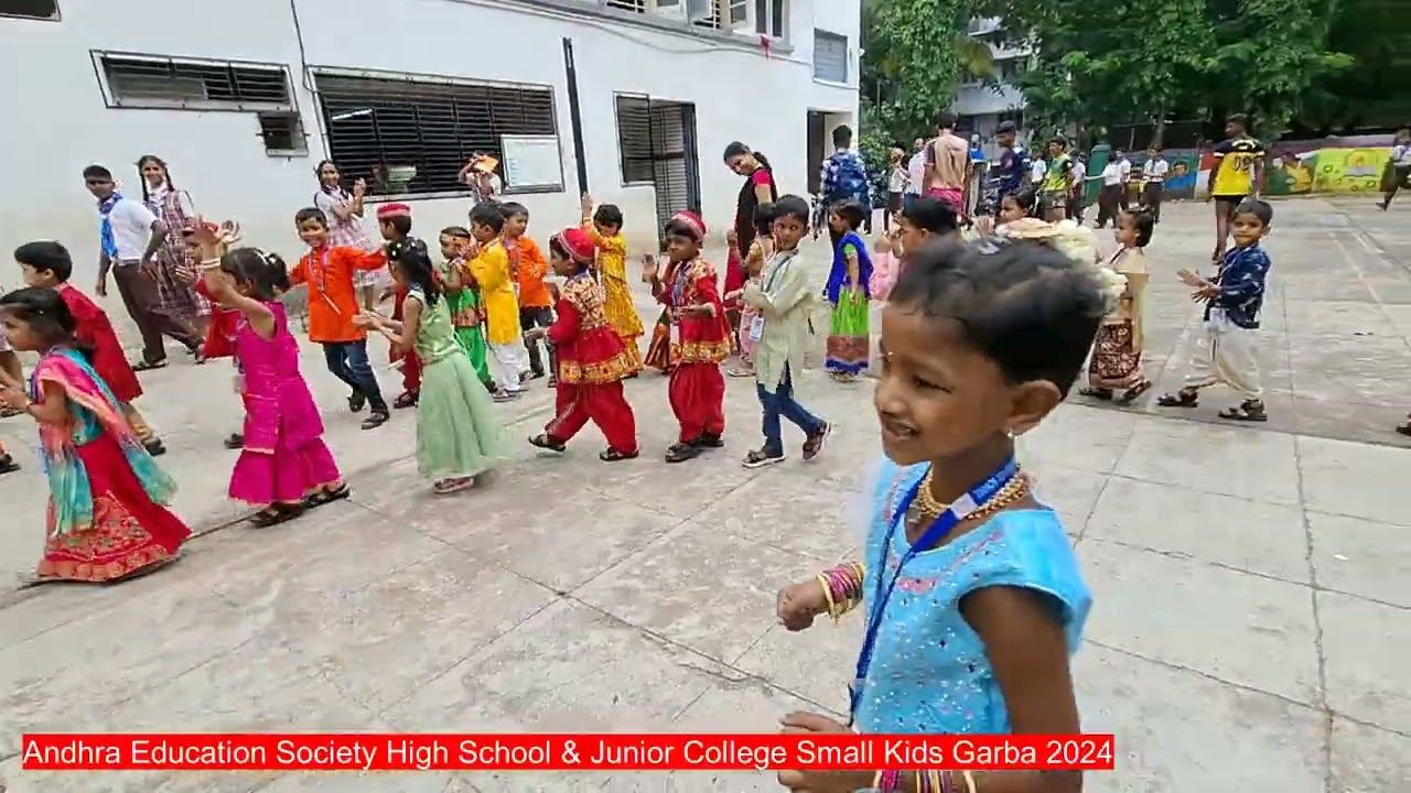 Andhra Education Society High School & Junior College Small Kids Garba 2024