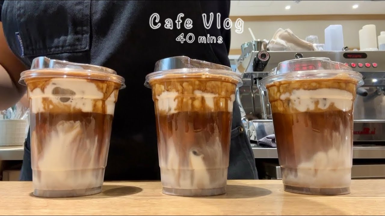 Cafe Vlog 40mins | 🍦크림라떼 맛집 카페브이로그 40분 몰아보기🍦 | 4K | asmr