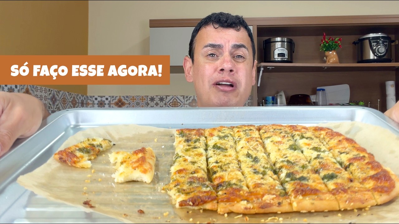 Fiz pão de alho CASEIRO e ficou melhor que o de churrascaria! 😱🔥