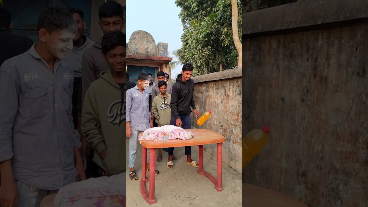 Funny Flip The Bottle Challenge & Save YourselfWait For The End | hasboi to 🤣 team#FamilyTime#funny