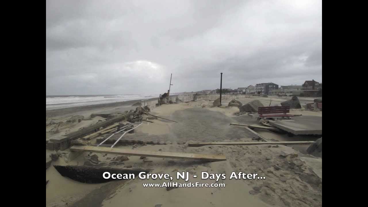 Hurricane Sandy: Ocean Grove NJ, Before During After