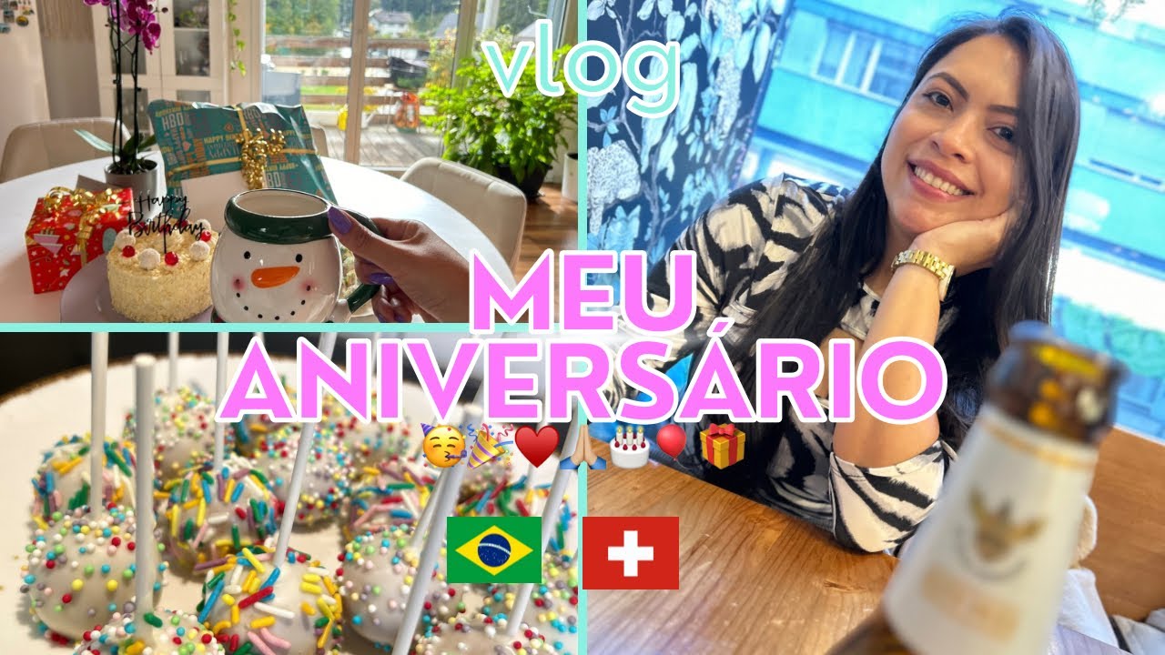 Comemorando meus 30 anos 🥳😻ganhei bolo 🎂 e fiz cake pop + Passeio em Zürich 🎊🎈♥️🫶🏻 GRATIDÃO 🙏🏼