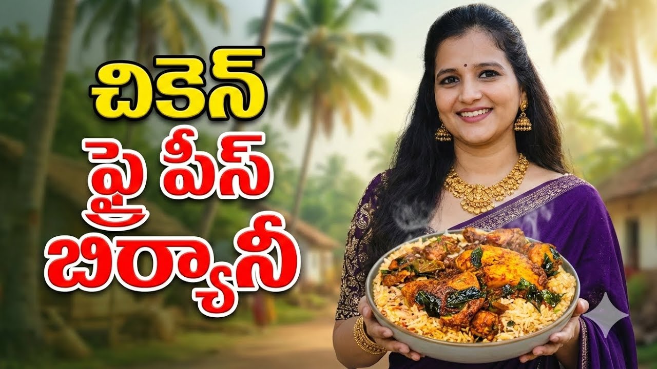 Chicken Fry Pieces Biryani Recipe Telugu| EasyTasty Biryani|#chickenbiryani#cooking#frypiecebiryani 