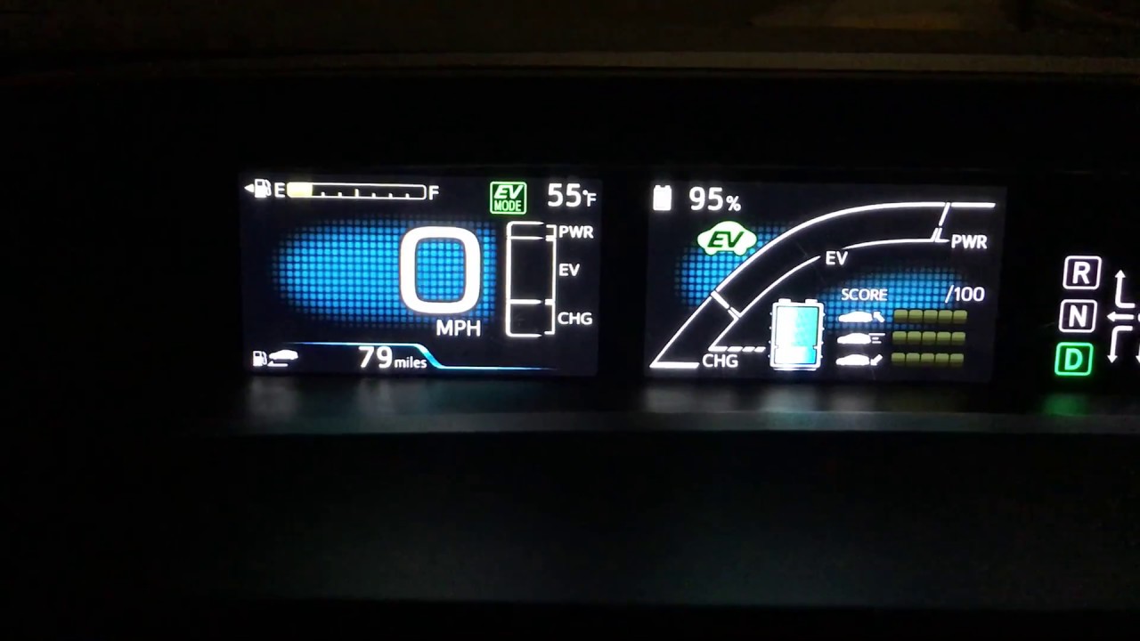 Toyota Prius PRIME 2017 - How to Show Battery Capacity % in Display