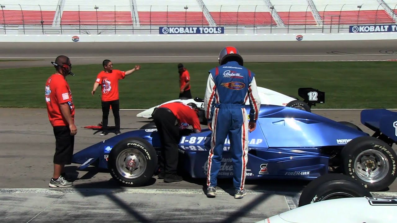 Mark Lemke drives an Indy car at LVMS