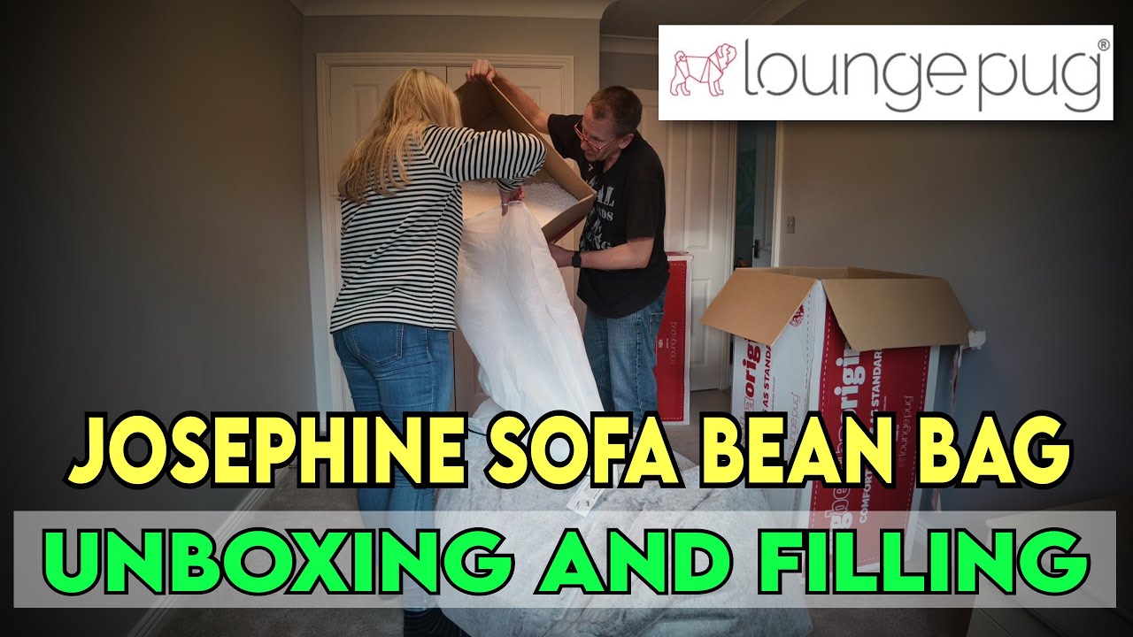 Lounge Pug Josephine Big Bertha Original Bean Bag Sofa - Unpacking and Filling