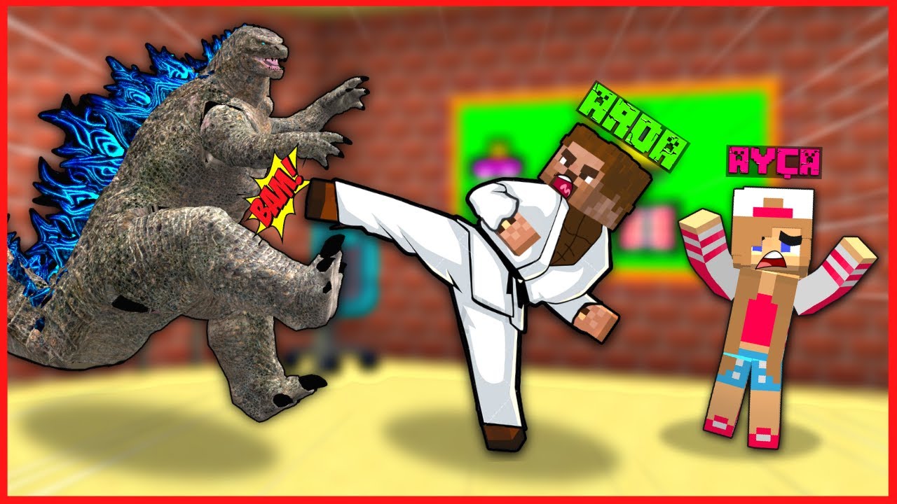 ARDA, KIZ KARDEŞİNİ OKULDA GODZİLLADAN KORUYOR! 😱 - Minecraft