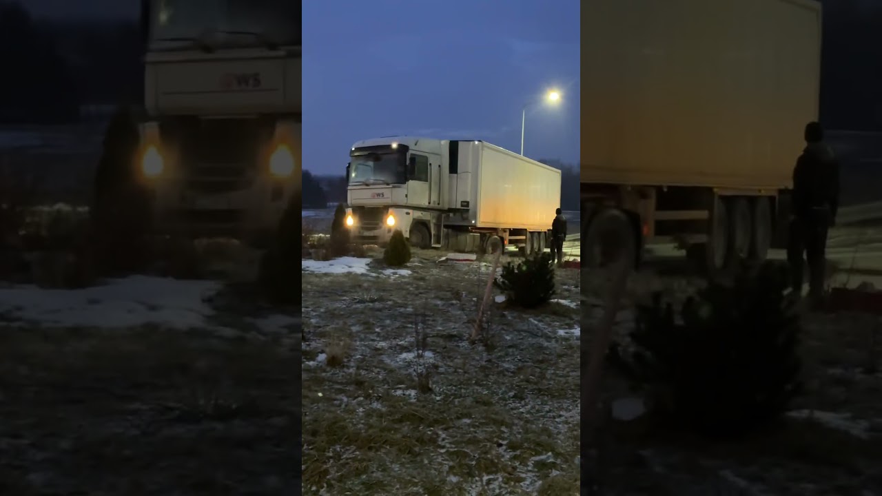 Renault Magnum, кольцо, гололёд. Всё обошлось!🚛