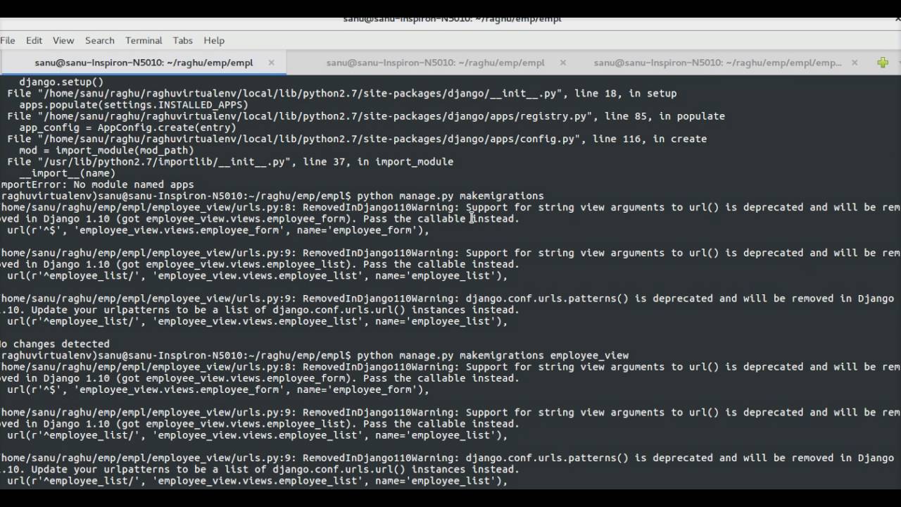 How to create model and table and insert value MySQL using python manage py shell