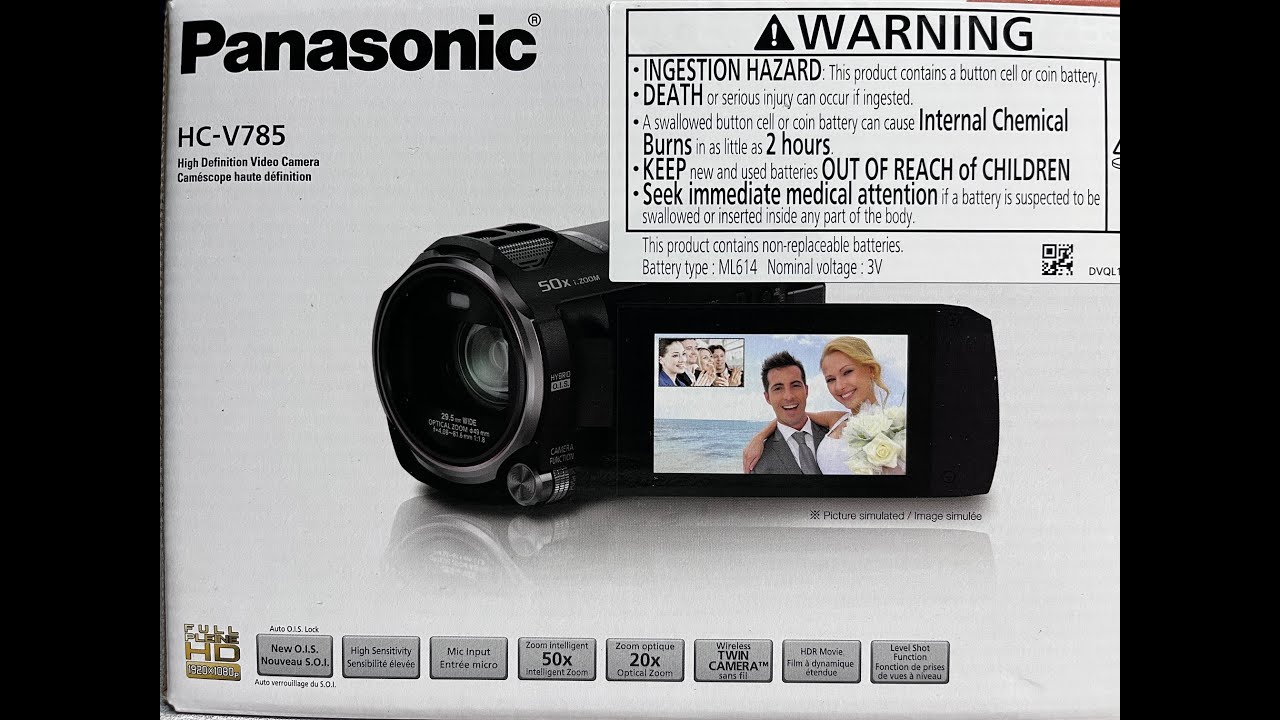 Panasonic HC-V785 video camera unboxing