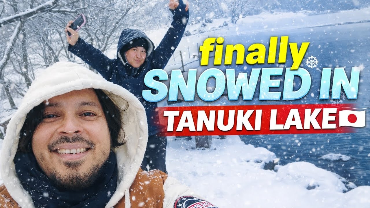Finally snowed in tanuki lake 🇯🇵 