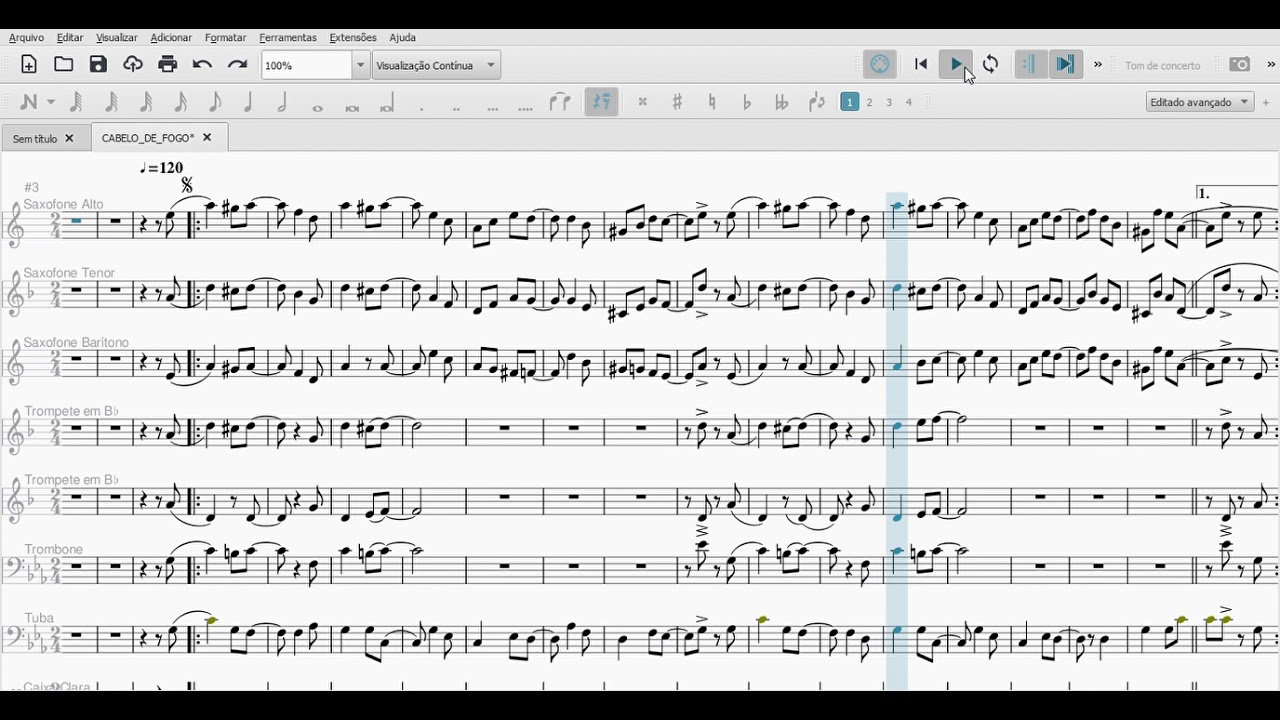 Partitura  CABELO DE FOGO