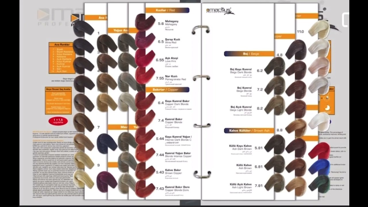 Macsys Hair color shade chart