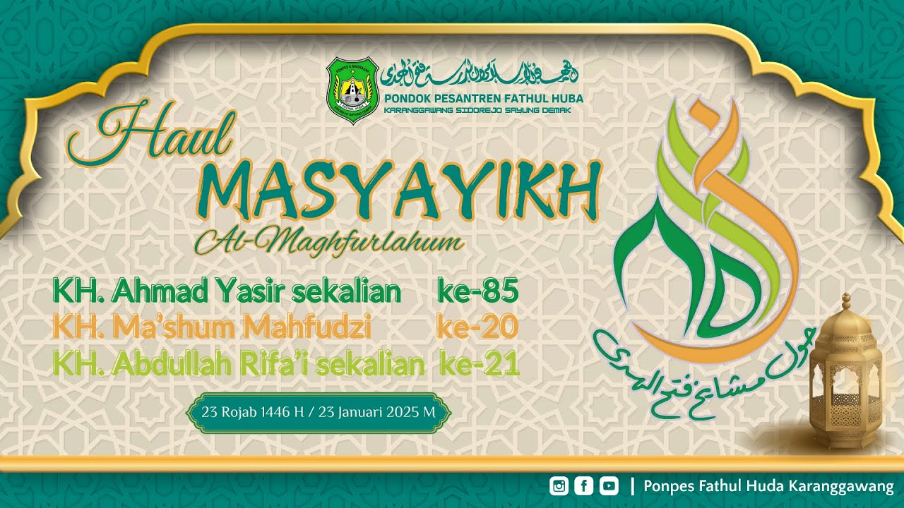 🔴Live...!!! Haul Masyayikh Pondok Pesantren Fathul Huda Karanggawang