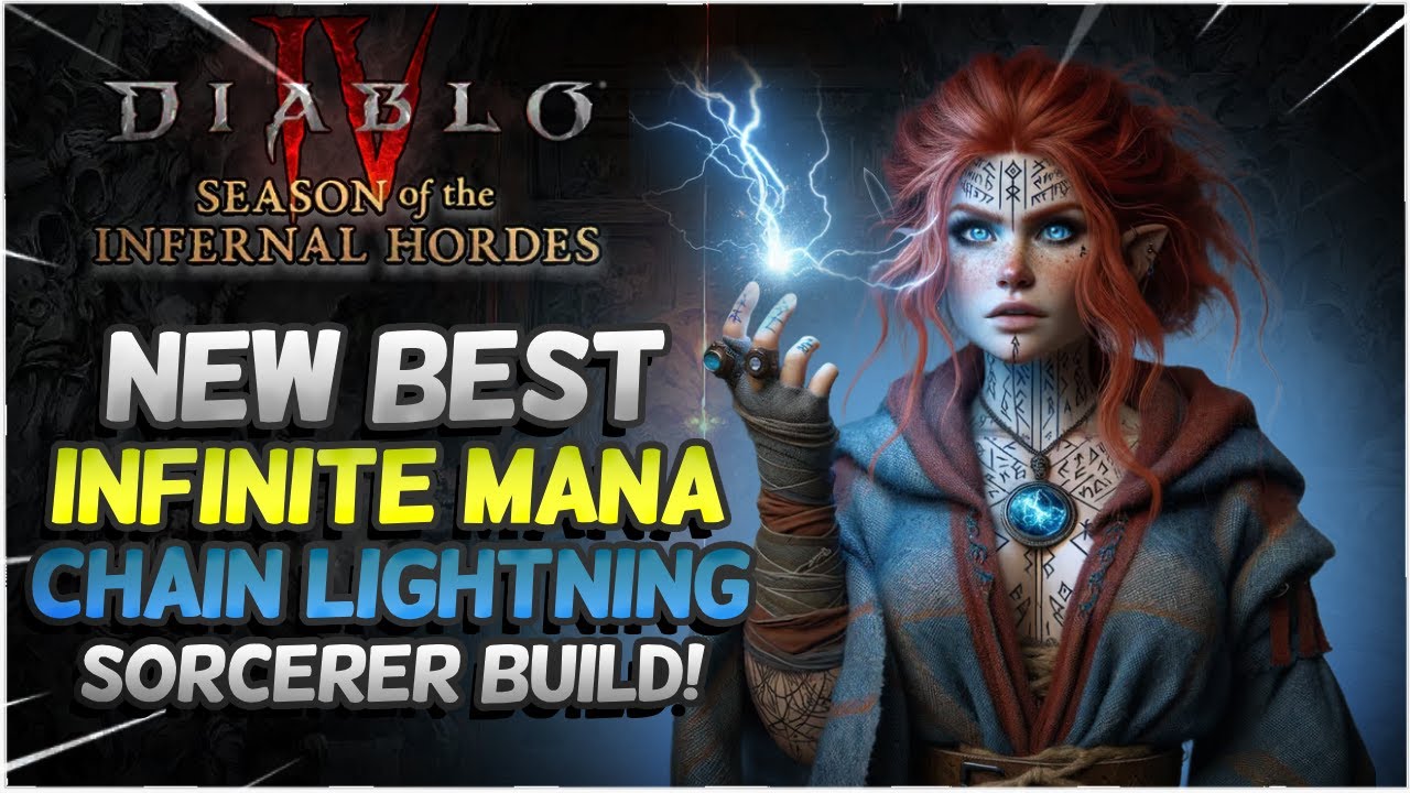INFINITE MANA CHAIN LIGHTNING SORCERER Diablo 4 Season 5 Build Guide!