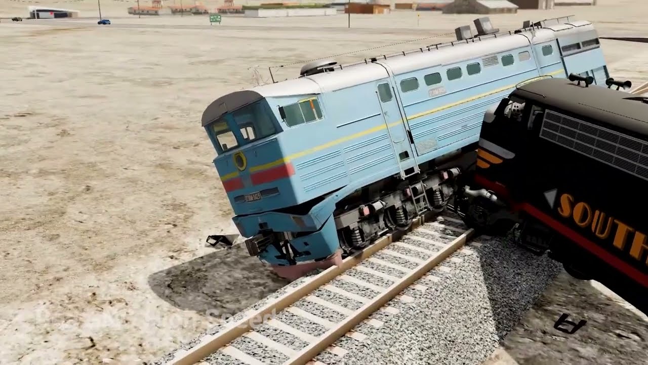 Epic Trains vs Zig Zag Railway Crashes #97 – BeamNG.drive | BeamNG High Speed