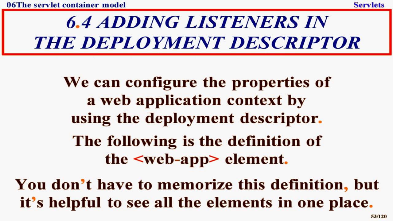 Servlet container model