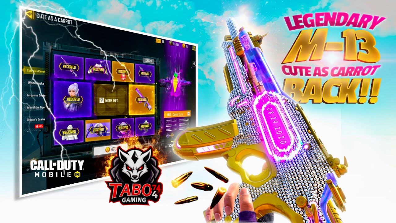 The Return of the LEGENDARY M13 in COD Mobile ( CUTE AS CARROT ) #codmluckydraws  #codm #viralvideo 