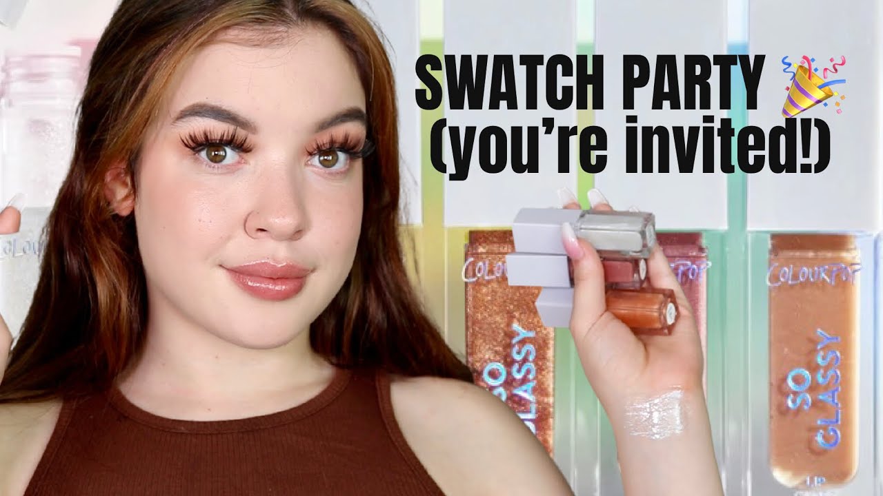 NEW COLOURPOP XTRA CELESTIAL  SO GLASSY LIP GLOSS! SWATCH PARTY!