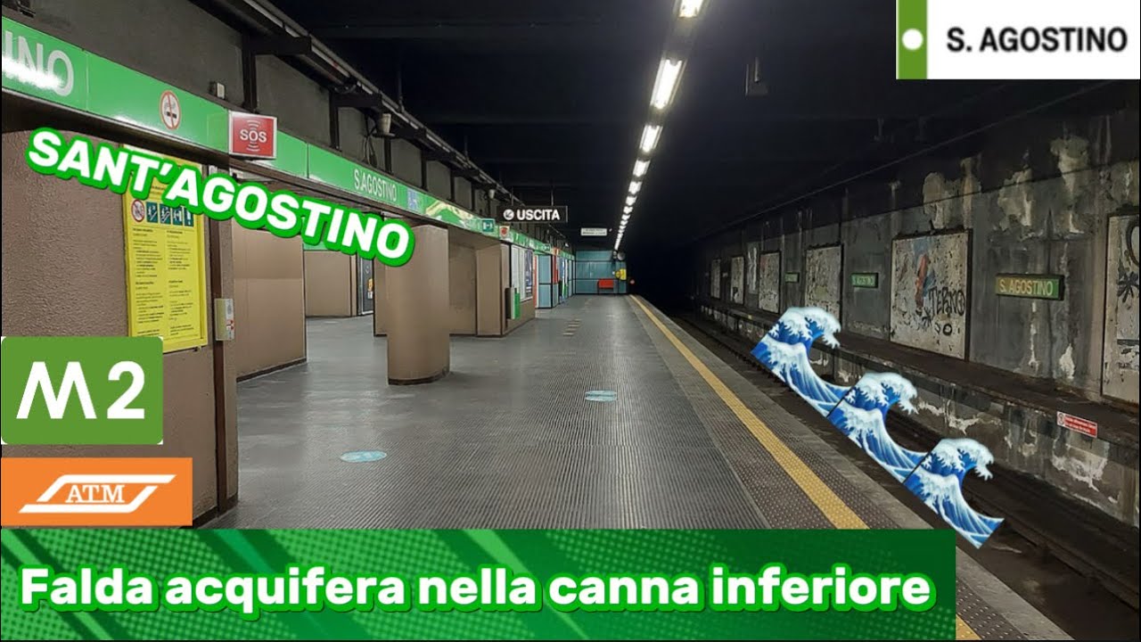🚇 FERMATA di S.AGOSTINO sulla linea 🟢 M2. Falda acquifera nel piano INFERIORE