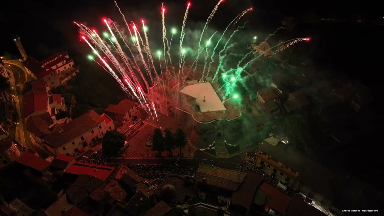Incendio del Castello di Faicchio in 4K - 2023
