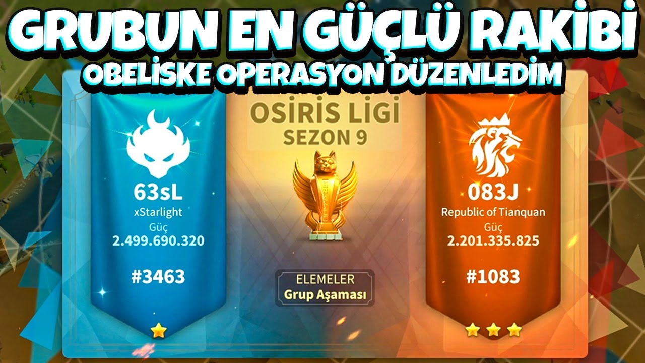 OSİRİS LİGİNDEKİ EN ZOR RAKİBİMİZLE SAVAŞTIK - Rise of Kingdoms