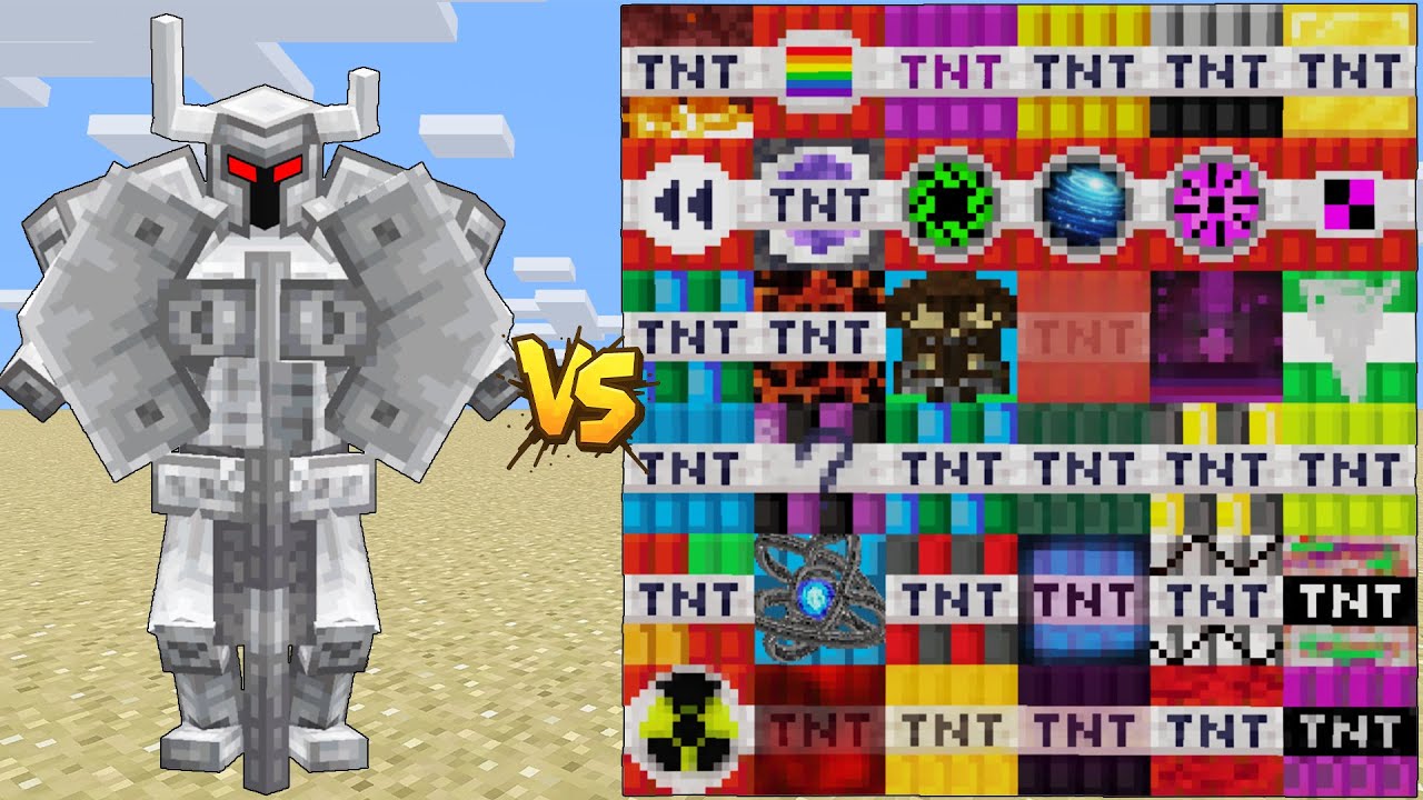 FERROUS WROUGHTNAUT VS ALL NEW TNT MINECRAFT | UNLUCKY TNT