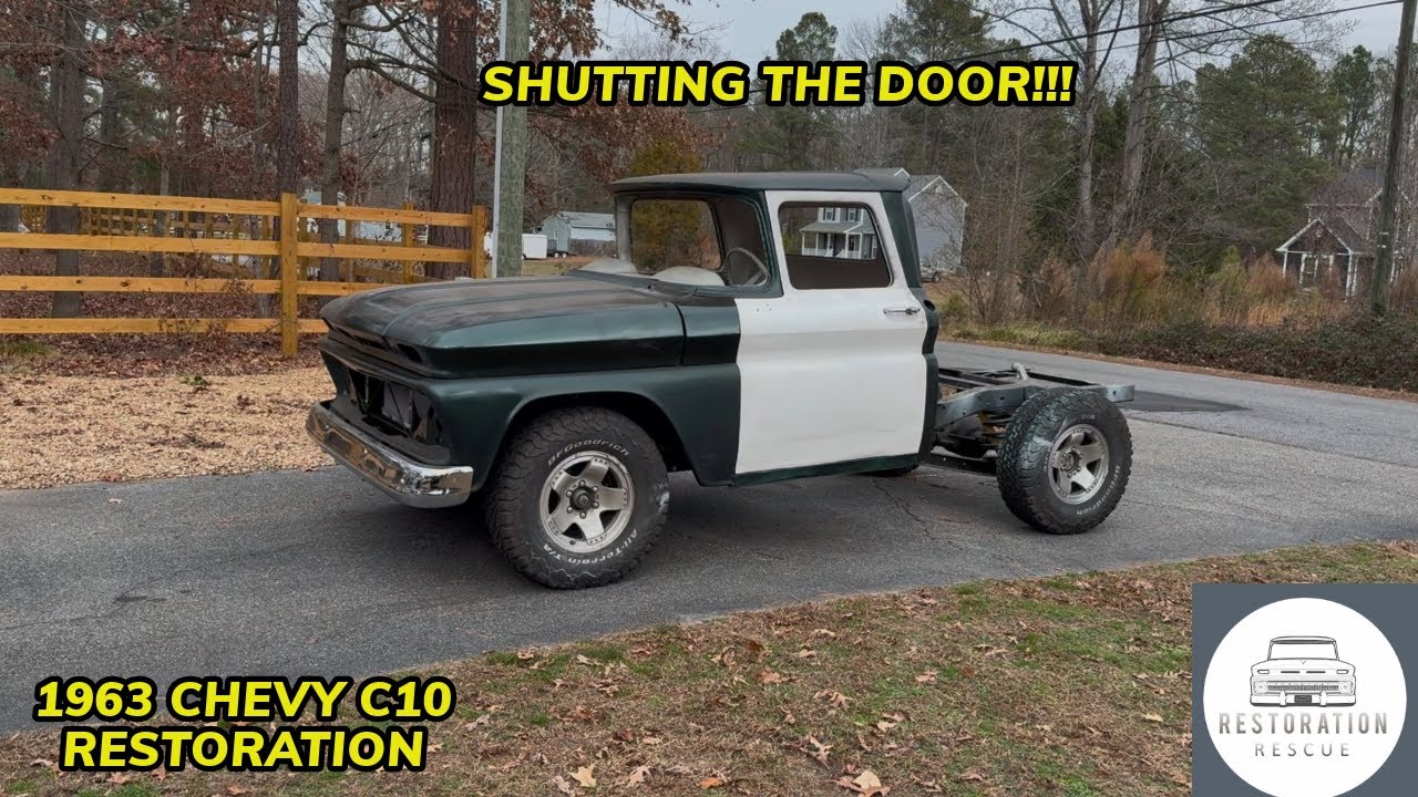 SHUTTING ON THE DOOR ON GAS?!!! 1963 Chevy C10 Restoration Day 167