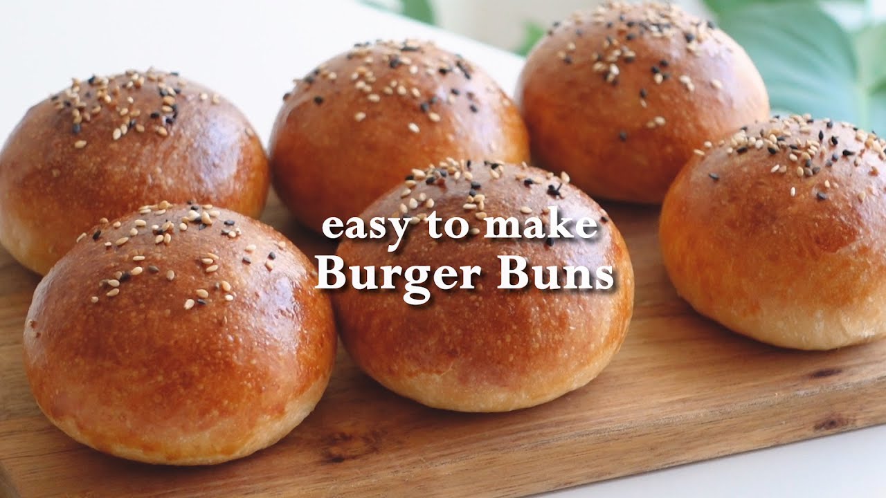 BURGER BUNS - Easy to Make - No Stand Mixer |