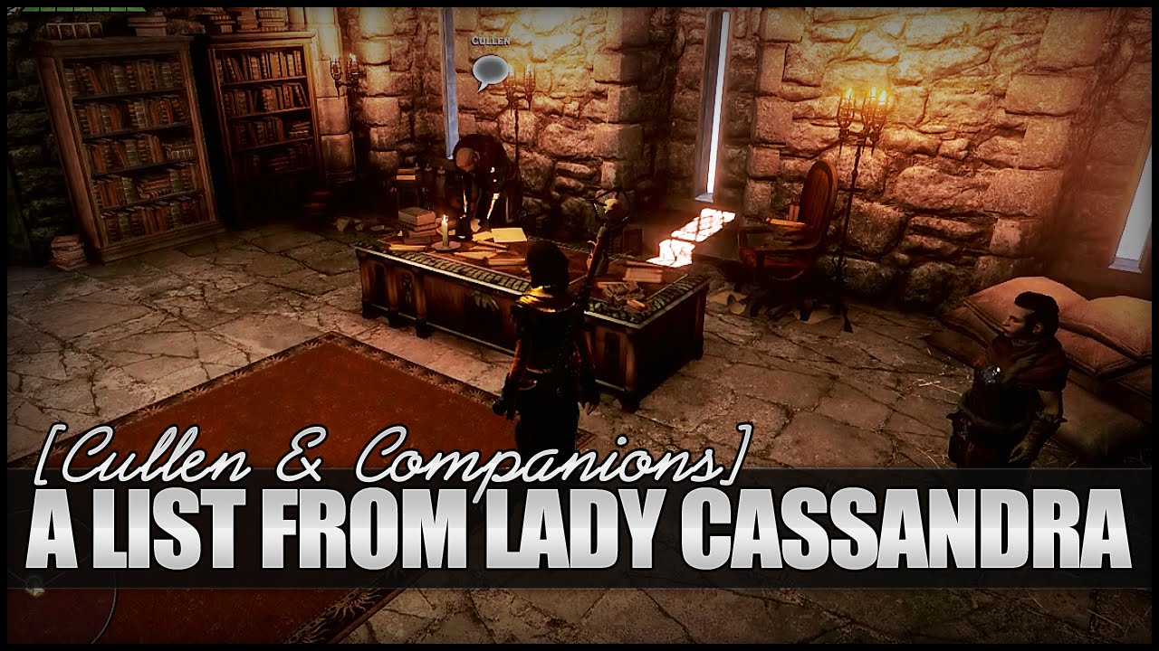A List from Lady Cassandra  [Cullen & Companions]