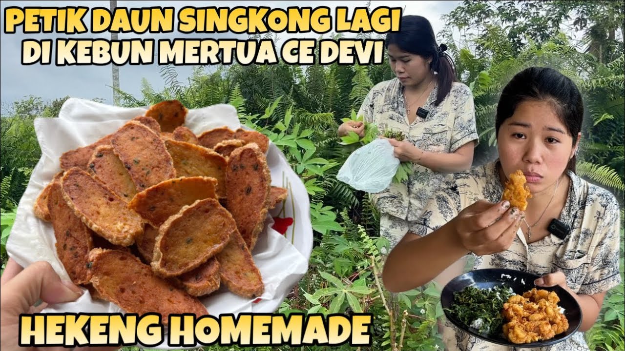 MASAK TUMIS DAUN SINGKONG SEGAR DAN BIKIN HEKENG UDANG