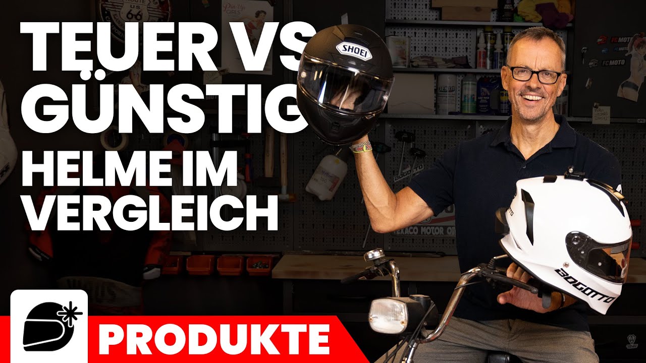 Motorradhelme im Vergleich - teuer vs. günstig
