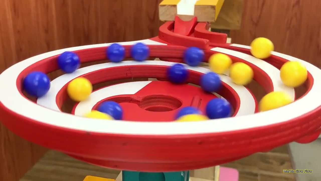 Marble Run Race ASMR Snack, Bus, Tractor #030