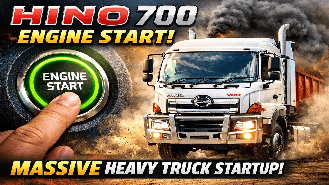 HINO 700 Engine Start | Massive Heavy Truck Startup 🚛💥 #trucklife #trucklovers #viral #grow #fyp 