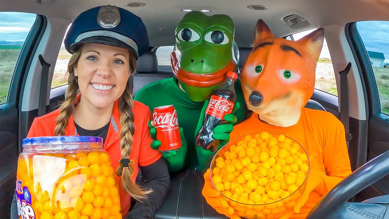 Rubber Ducky Steals Puppy from Cow and Police in Car Ride Chase!