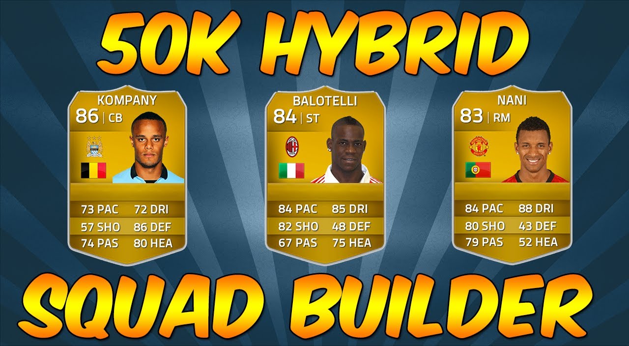 FIFA 14 (FUT 14) Overpowered 50K BPL BBVA Serie A Hybrid Squad Builder ft Balotelli Nani Kompany