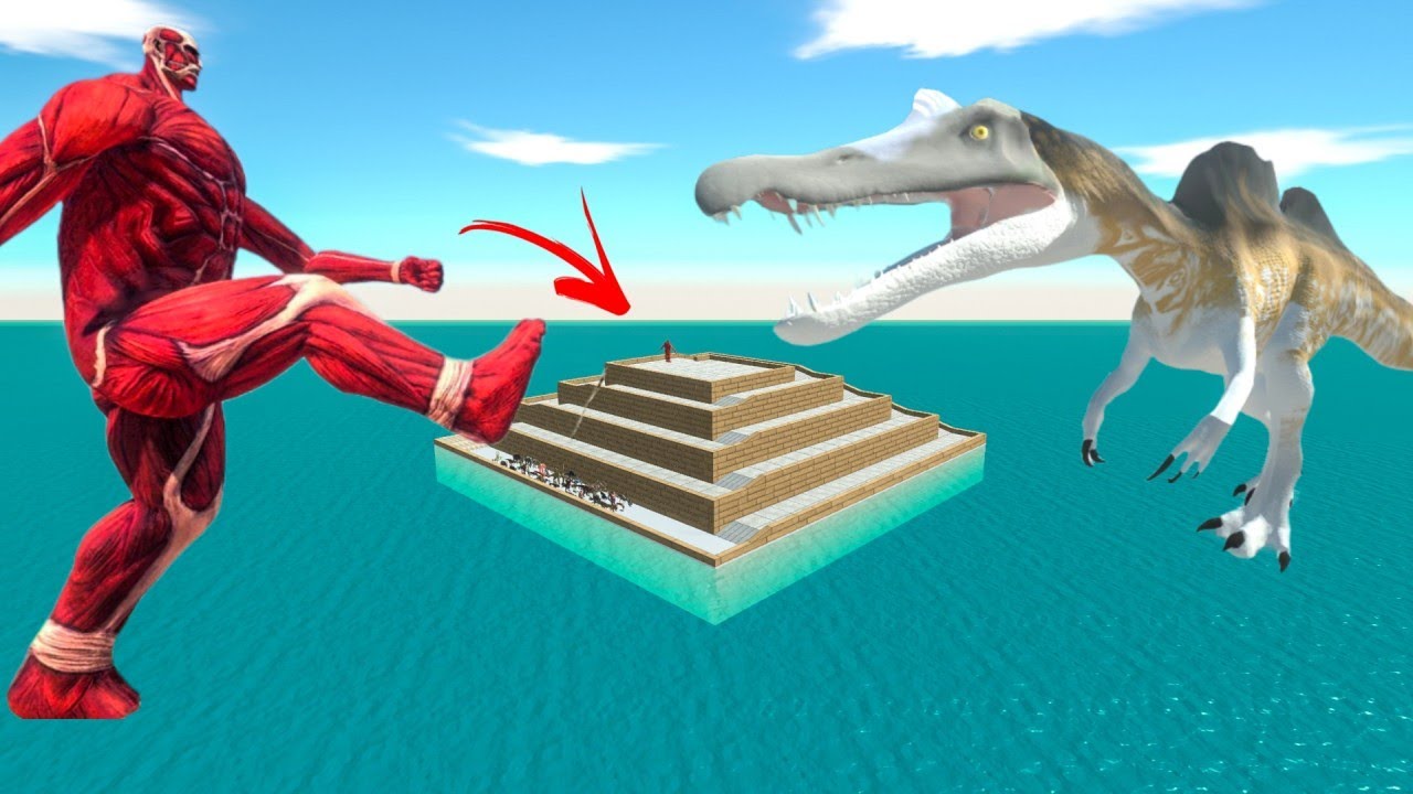 Escape  From Ichthyovenator - Last Survivor - Uphill Course | Animal Revolt Battle Simulator
