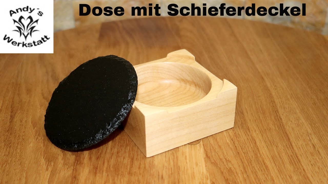 ❤ Dose drechseln mit Schieferdeckel nach einer Idee von Martin Adomat