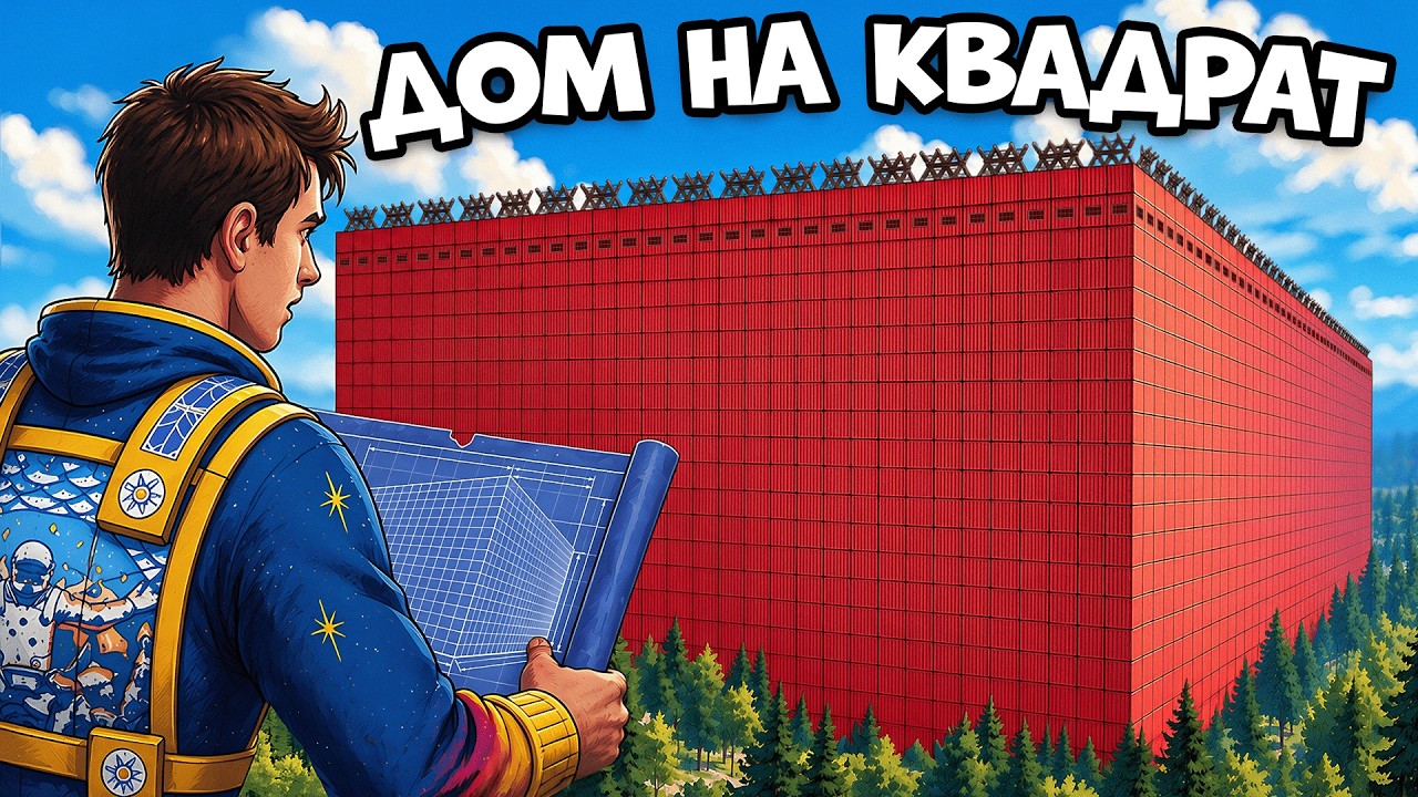 ДОМ на КВАДРАТ! САМАЯ МАСШТАБНАЯ ПОСТРОЙКА в RUST/РАСТ