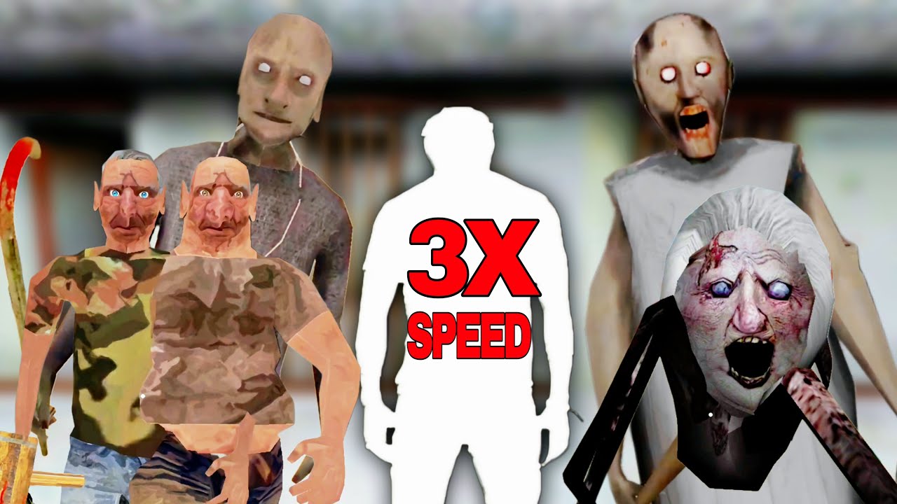 Player Enhanced With 3X Speed In The Twins With Granny Grandpa And Slendrina's Mom