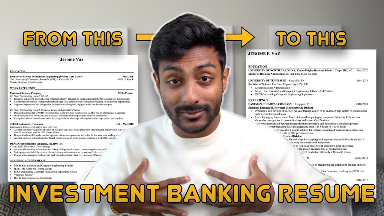 The Resume That Got Me Into Investment Banking with ZERO Finance Experience