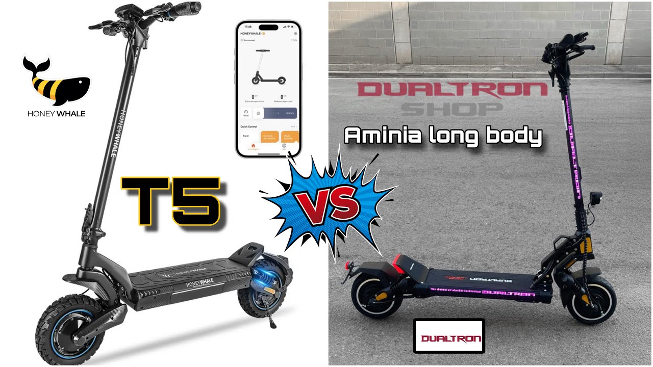 Honey whale T5 vs Dualtron Aminia - Teste desempenho e teste de subida.