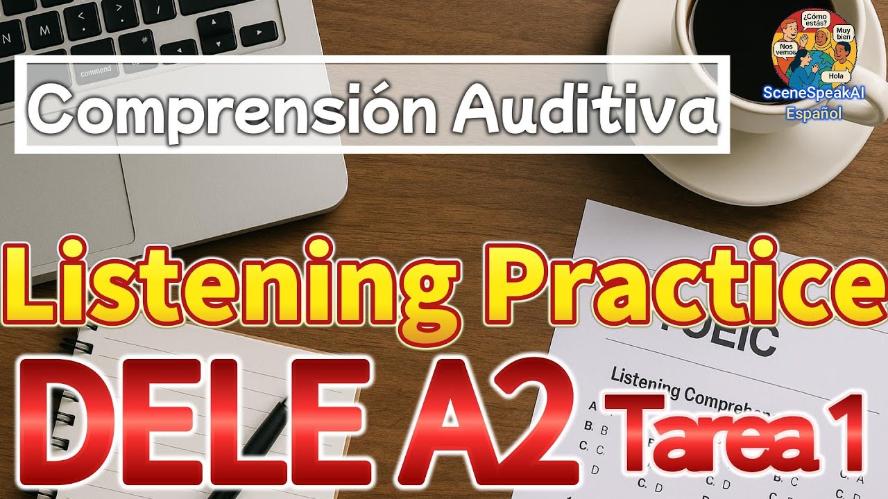 DELE A2 Listening Practice | Tarea 1 | 6 Questions to Test Your Skills! [Spanish Exam Preparation]