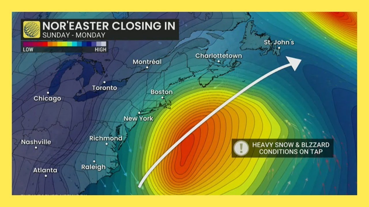 Powerful Nor&rsquo;Easter Targets Atlantic Canada With Blizzard Conditions LIkely | #forecast