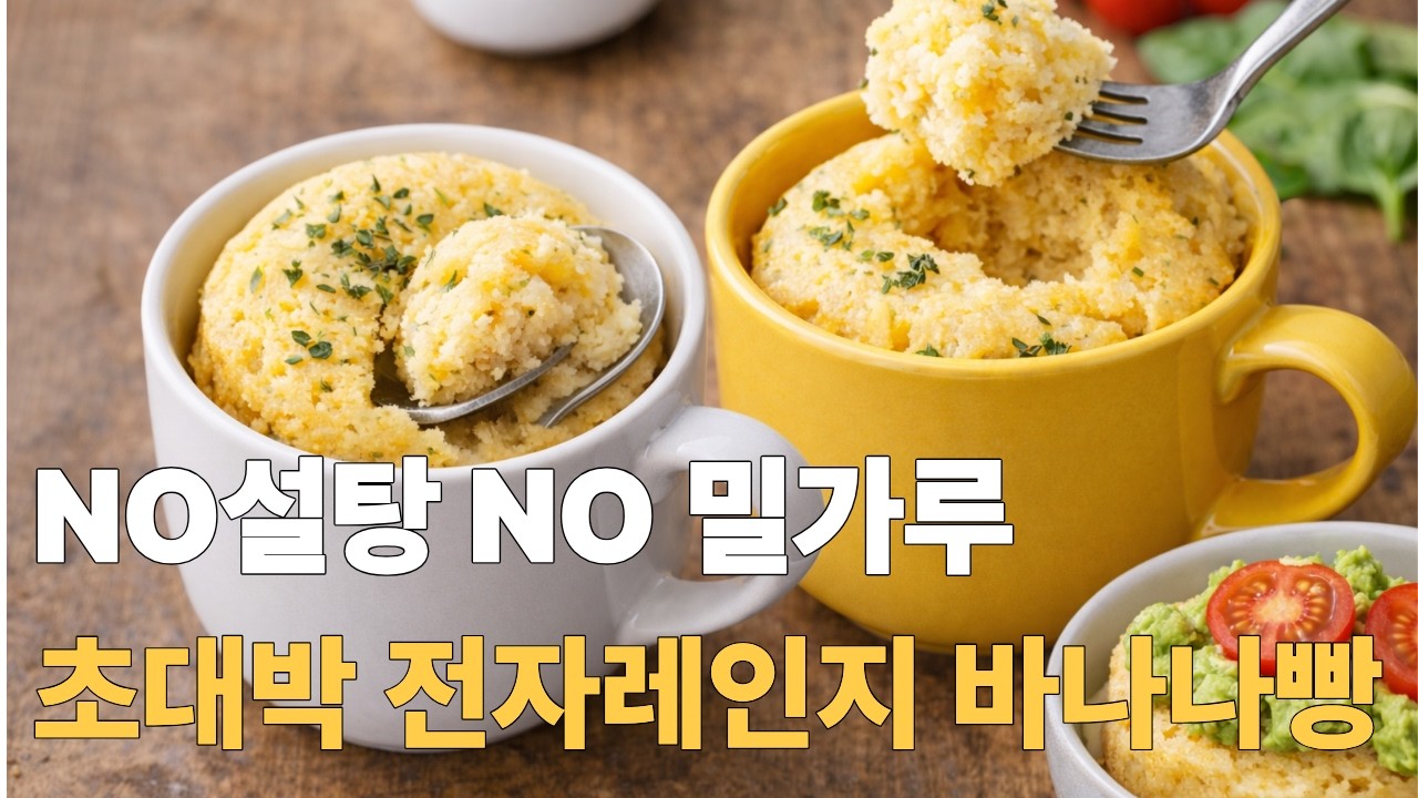 전자레인지 바나나빵 만들기, 밀가루와 설탕 없이도 이렇게나 맛있어요