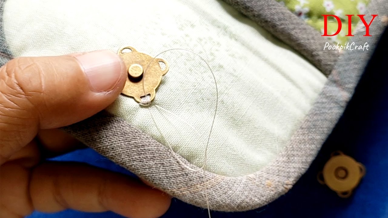 How to sew magnetic buttons neatly and beautifully | วิธีเย็บกระดุมแม่เหล็กให้เรียบร้อยและสวยงาม