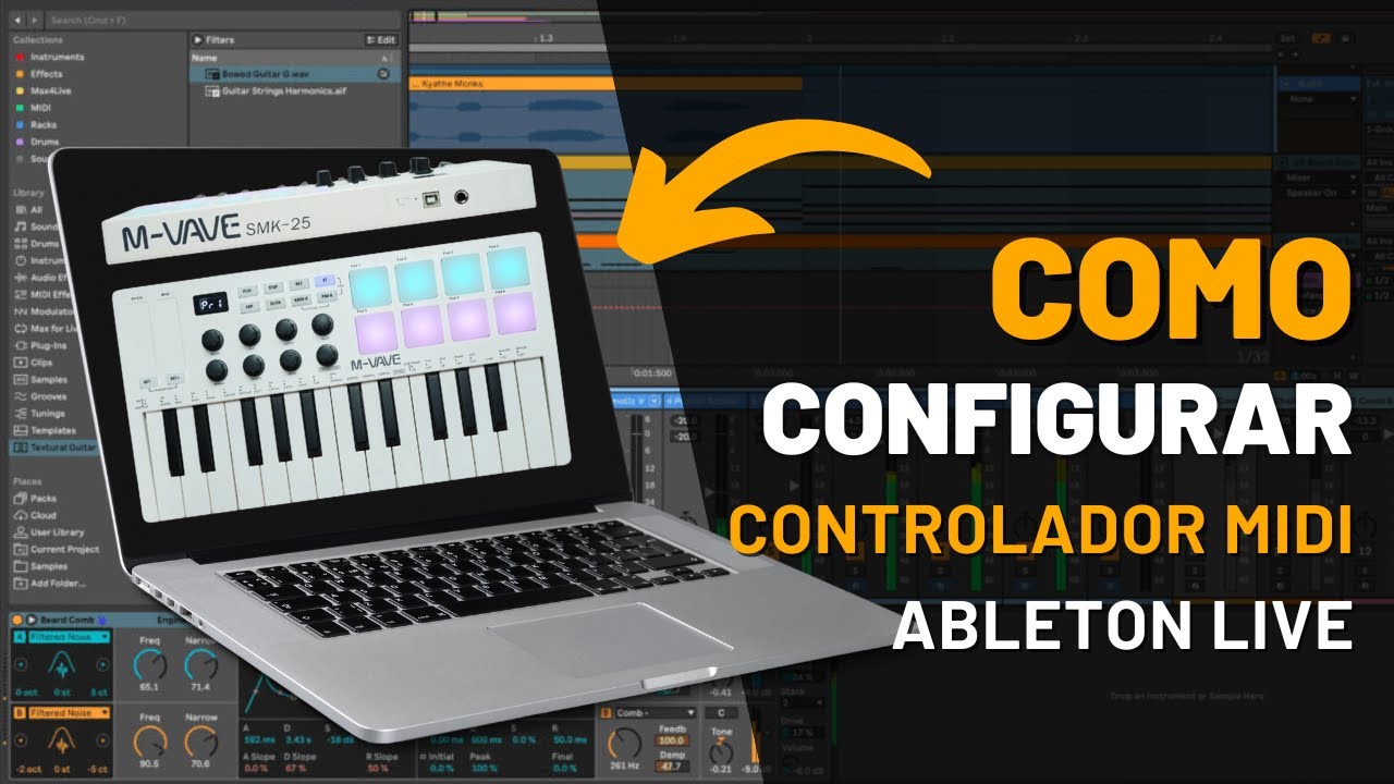 Como configurar controlador MIDI no Ableton Live [M WAVE  SMK 25]